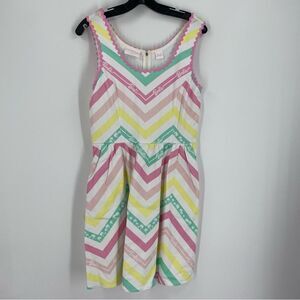 Stitch Shoppe by Loungefly Scoop Neck Striped Mini A Line Barbie Dress size M